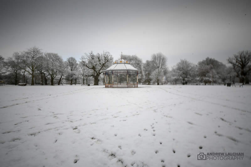 Snow in Watford at the Grove Hotel